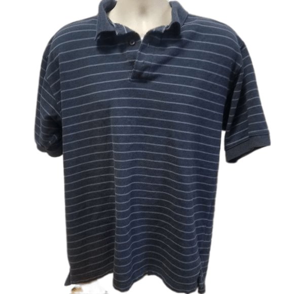 Men's Van Heusen St. John's Bay Set of 3 Blue Cream Polo Shirts Size Large Mens - Picture 6 of 7